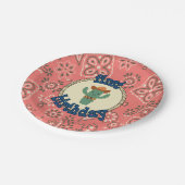 ファースト誕生日ウエスタンバンダナサボス紙プレート ペーパープレート (アングル)