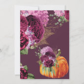 ファースト誕生日エレガントオータムブルゴーニュ 招待状 (裏面)