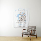 ファースト誕生日エレファントボーイウェルカムサインタペストリー タペストリー (インサイチュ)