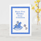 ファースト誕生日カー素晴らしド孫 カード (黄色い花)