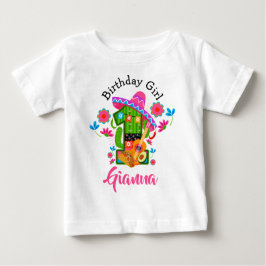 ファースト誕生日ガールフィエスタ |メキシコパーティー | ベビーTシャツ