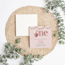 ファースト誕生日ガール招待状カード 招待状