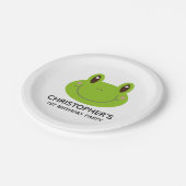 ファースト誕生日キッズパーティーカエルテーマ ペーパープレート (アングル)