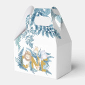 ファースト誕生日サファリアニマルズエキゾチックパーソナライズされた フェイバーボックス (正面サイド)