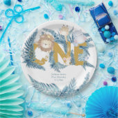 ファースト誕生日サファリカスタム動物 ペーパープレート (パーティー)