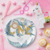 ファースト誕生日サファリカスタム動物 ペーパープレート (パーティー)