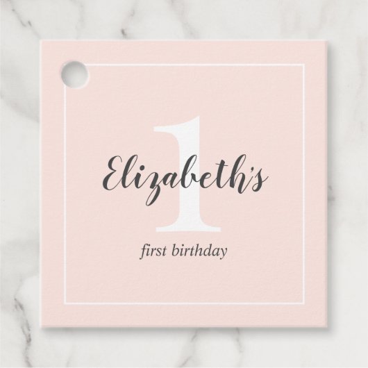 ファースト誕生日サンキューメッセージカード フェイバータグ (正面)