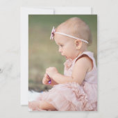 ファースト誕生日スウィートリトルラムピンクローズ 招待状 (裏面)