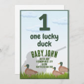 ファースト誕生日ダック招待状 招待状 (正面/裏面)