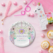 ファースト誕生日ドリームキャッチャー保羽 ペーパープレート (パーティー)