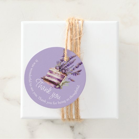 ファースト誕生日バイオレットパーソナライズされたサンキュー フェイバータグ (インサイチュ)