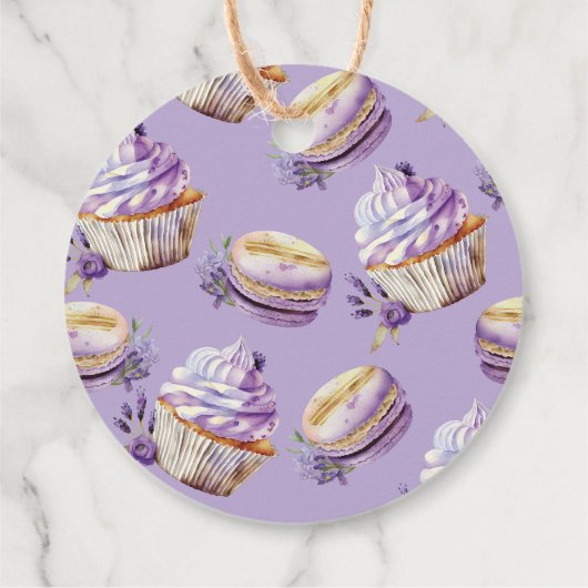 ファースト誕生日バイオレットパーソナライズされたサンキュー フェイバータグ (裏面)