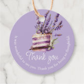 ファースト誕生日バイオレットパーソナライズされたサンキュー フェイバータグ (正面)