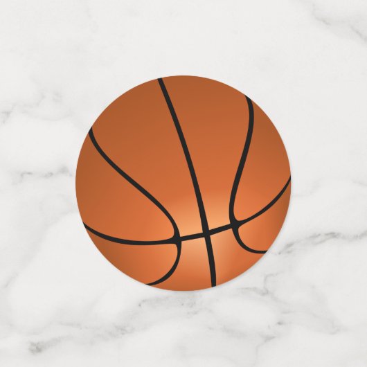 ファースト誕生日バスケットボールバースデーパーティー コンフェッティ (スモール正面)