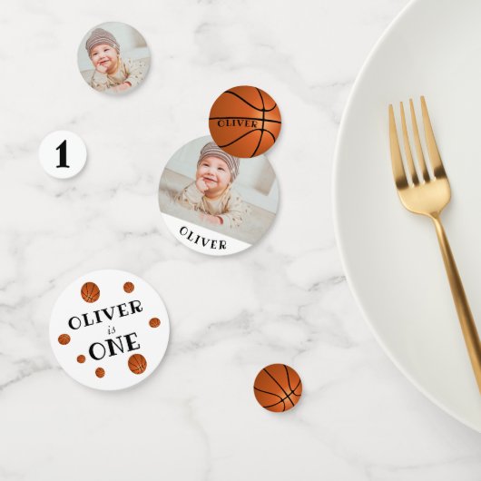 ファースト誕生日バスケットボールバースデーパーティー コンフェッティ (グループ)