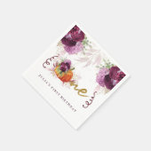 ファースト誕生日パーソナライズされたオータムカボチャ スタンダードカクテルナプキン (角)