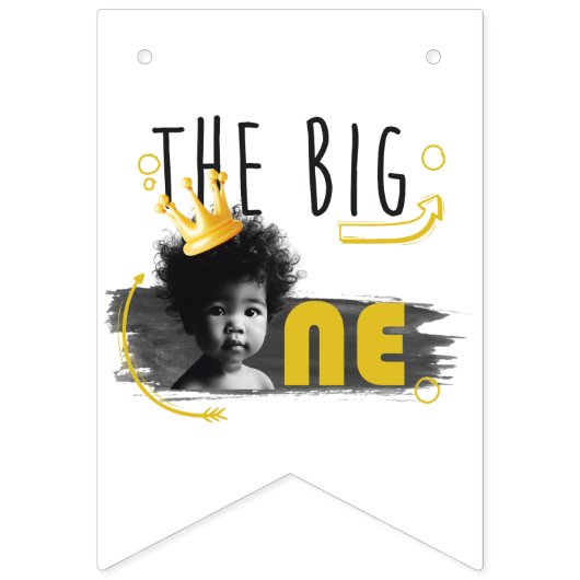 ファースト誕生日ビッグワンボーイ バンティングフラッグ (第1の旗)