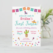 ファースト誕生日フィエスタメキシコ誕生日招待状 招待状 (スタンド正面)