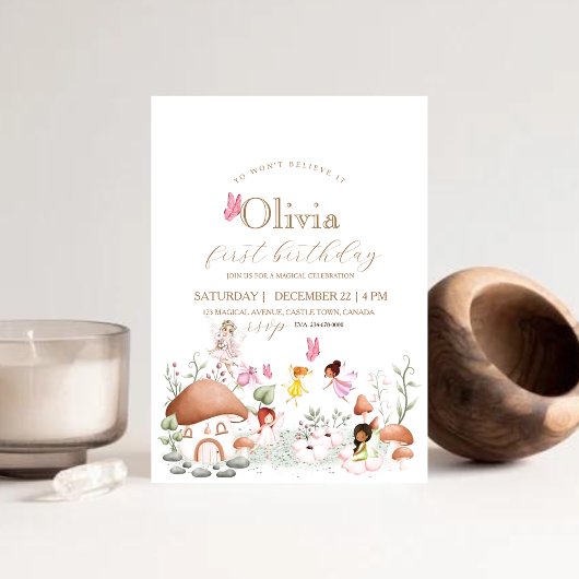 ファースト誕生日フラワーフェアウィスピクシーガールズ 招待状