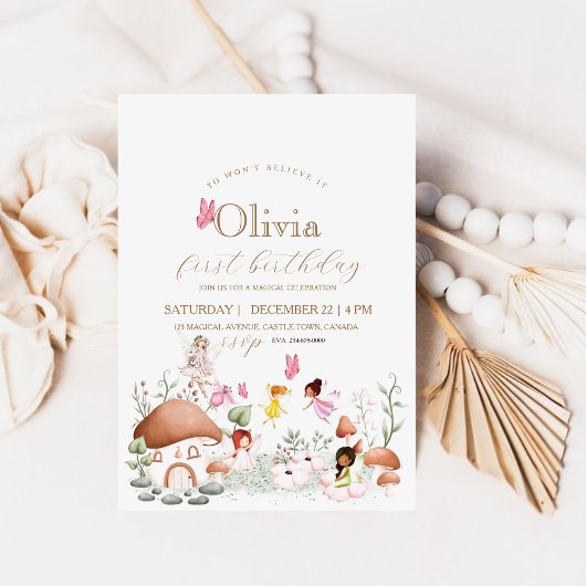 ファースト誕生日フラワーフェアウィスピクシーガールズ 招待状