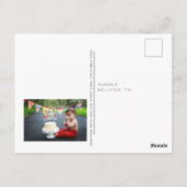 ファースト誕生日ブルーバルーンサンキューはがき ポストカード (裏面)