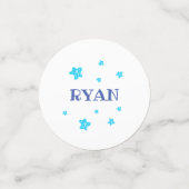 ファースト誕生日ブルーフォトバースデーパーティー コンフェッティ (スモール正面)