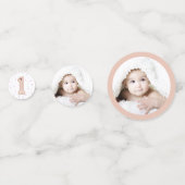 ファースト誕生日ベガーリービーガールフォト誕生日 コンフェッティ (正面)