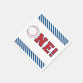 ファースト誕生日ベースボールナプキンス スタンダードカクテルナプキン (角)