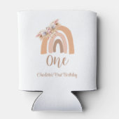 ファースト誕生日ボヘミアンフローラレインボーパステル 缶クーラー (裏面)