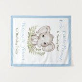 ファースト誕生日ボーイウェルカムサインタペストリー タペストリー (正面(横))