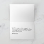 ファースト誕生日ボーイズ航海のブルーライトハウス サンキューカード (内部)