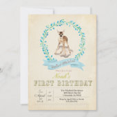 ファースト誕生日ボーイディア招待状 招待状 (正面)