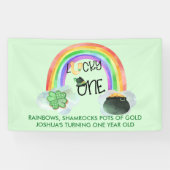 ファースト誕生日ラッキーワンレインボーシャムロック詩 横断幕 (横)