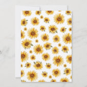 ファースト誕生日リトルサンシャインヒマワリカスタムー 招待状 (裏面)