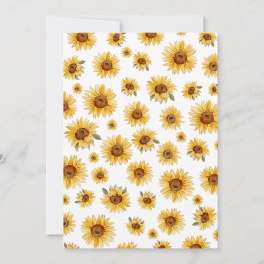 ファースト誕生日リトルサンシャインヒマワリカスタムー 招待状 (裏面)