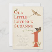 ファースト誕生日リトルラブバグベビー招待状 招待状 (正面)
