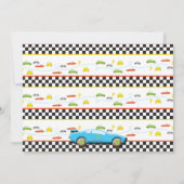 ファースト誕生日レーサー招待状 招待状 (裏面)