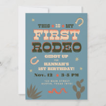 ファースト誕生日ロデオ招待状