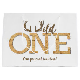 ファースト誕生日ワイルドワンボーイバースデーパーティー ラージペーパーバッグ