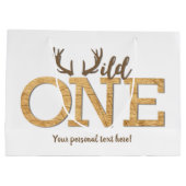 ファースト誕生日ワイルドワンボーイバースデーパーティー ラージペーパーバッグ (裏面)