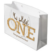 ファースト誕生日ワイルドワンボーイバースデーパーティー ラージペーパーバッグ (裏面アングル)