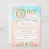 ファースト誕生日ワンズオンザドリームプリンセス 招待状 (裏面)