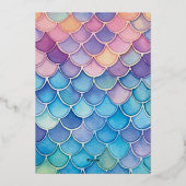 ファースト誕生日人魚 箔招待状 (裏面)