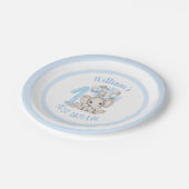 ファースト誕生日少年かわいい象 ペーパープレート (アングル)