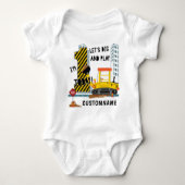 ファースト誕生日建築レッツディグ遊& ベビーボディスーツ (正面)