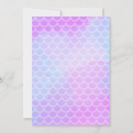 ファースト誕生日招待状マーメイド 招待状 (裏面)