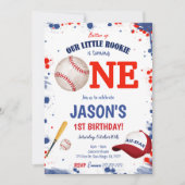 ファースト誕生日野球招待状 招待状 (正面)