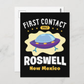ファースト連絡ロズウェルニューメキシコエイリアンUFO ポストカード (正面/裏面)