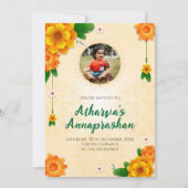 ファースト食べ物を与えライス式招待状アナプラサン 招待状 (正面)