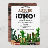 ファースト1バースデーフィエスタサボス招待状 招待状 (正面/裏面)